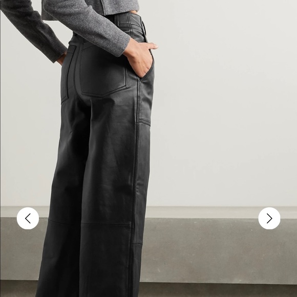 Deadwood Net Sustain Presley Leather Wide Legs Pants - Picture 3 of 7